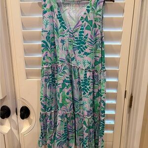 Lilly Pulitzer Pastel Leaf Print Dress